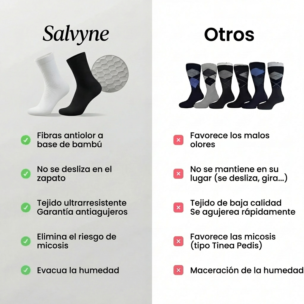 CALCETINES SALVYNE DE MEDIA CAÑA EN FIBRA DE BAMBÚ PREMIUM